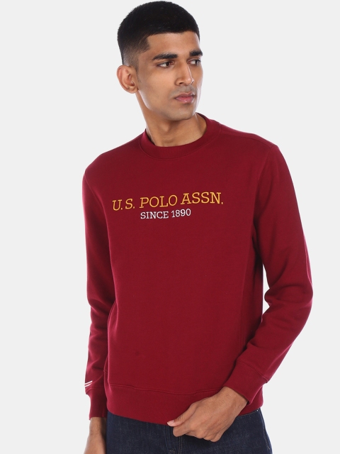 

U.S. Polo Assn. Men Red Printed Sweatshirt