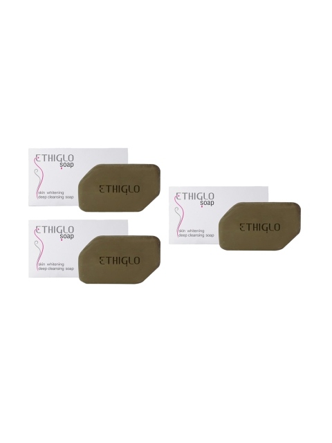 

ETHIGLO Skin Whitening Soap : Pack of 03, 75 gm Each, Brown