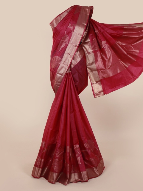 Pothys Purple Pure Silk Woven Design Tussar Saree