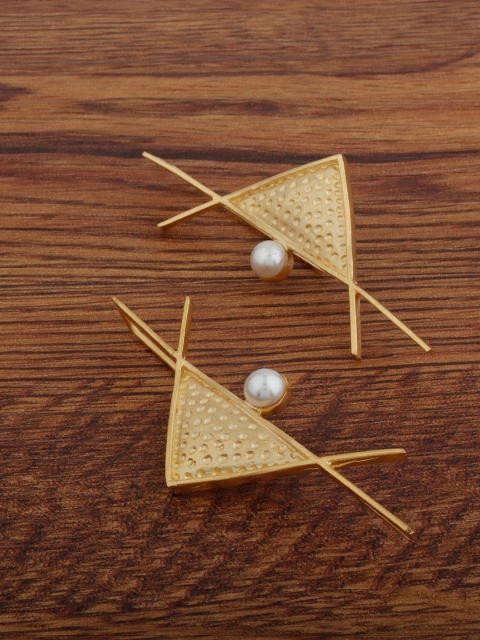 

Alamod Gold-Plated Triangular Drop Earrings
