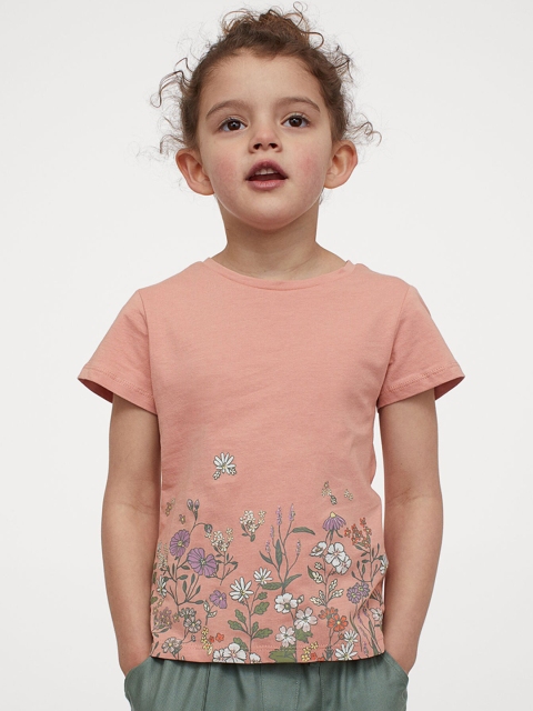 

H&M Girls Pink Printed T-shirt