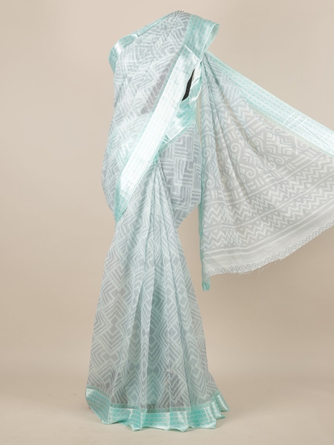 

Pothys Sea Green Woven Design Jute Silk Saree