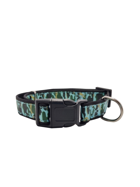 

PETS EMPIRE Blue & Green Camouflaged Printed Dog Collar