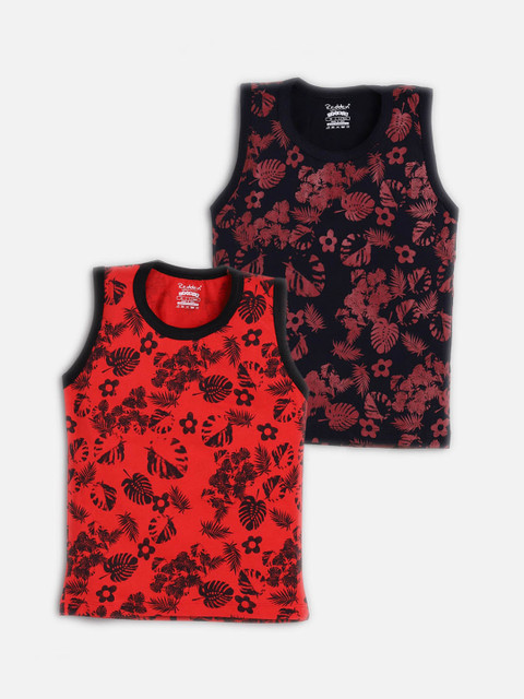 

Redden Boys Pack Of 2 Printed Round Neck T-shirt, Navy blue