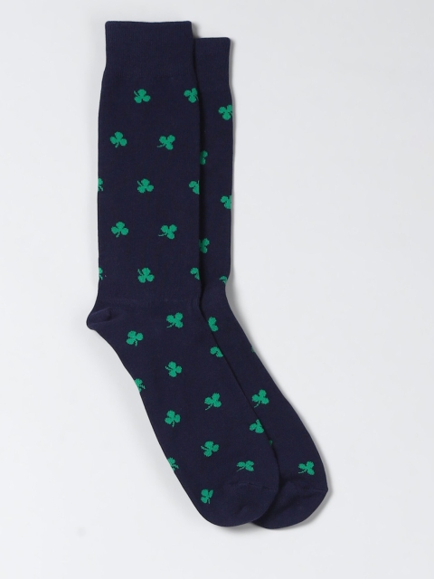 

GAP Men Blue Pattern Crew Socks