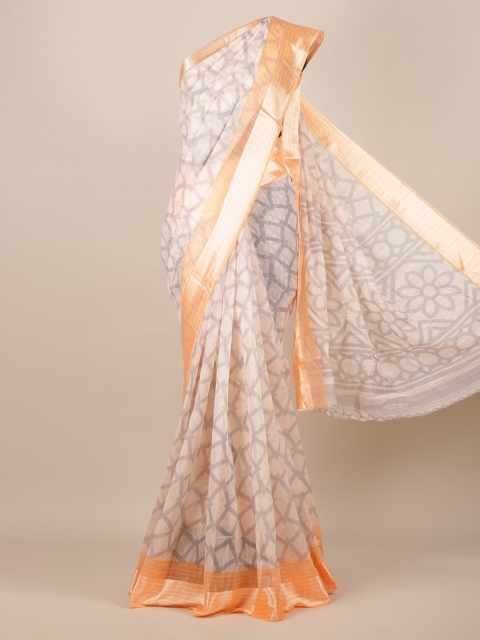 

Pothys Grey Woven Design Jute Silk Saree