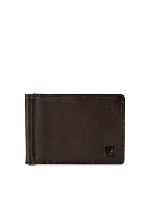 

Da Milano Women Brown Textured Two Fold Wallet