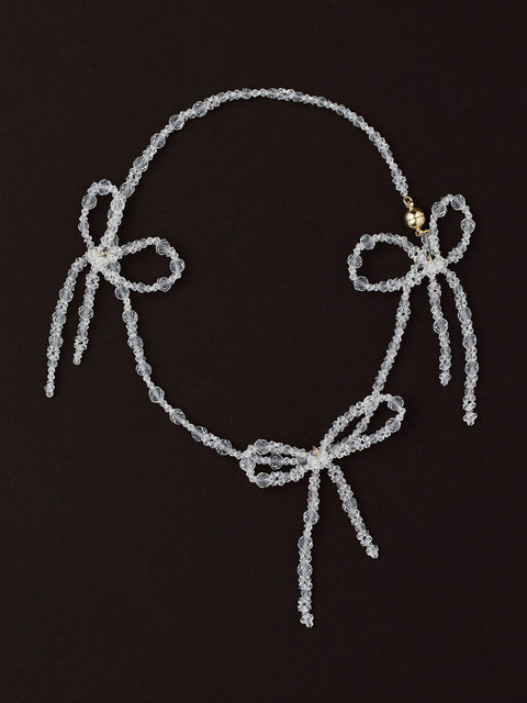 

H&M Transparent Beads Bow-Detail Necklace