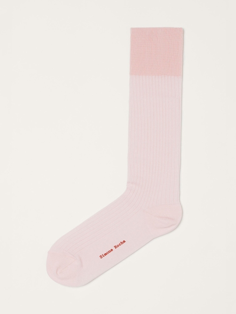

H&M Men Pink Solid Ribbed socks