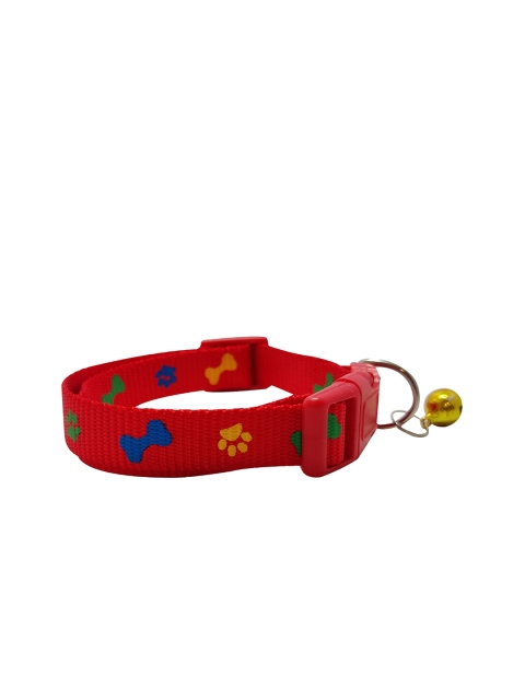

PETS EMPIRE Red & Blue Printed Dog Collar