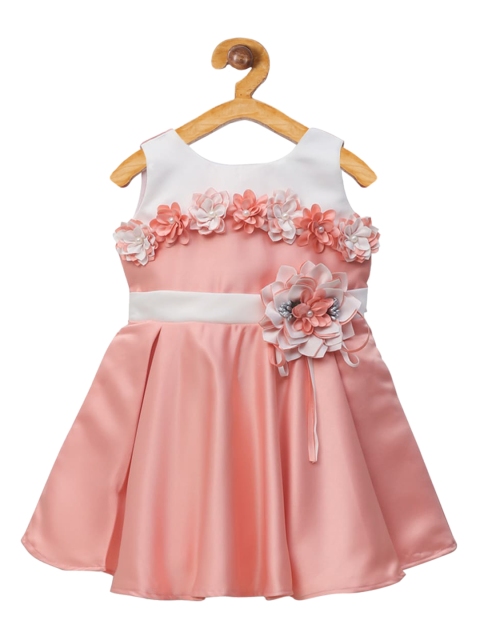 

The Magic Wand Girls Peach-Coloured Embellished Fit and Flare Dress