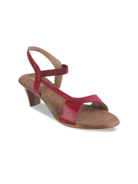

Metro Women Maroon Solid Sandals