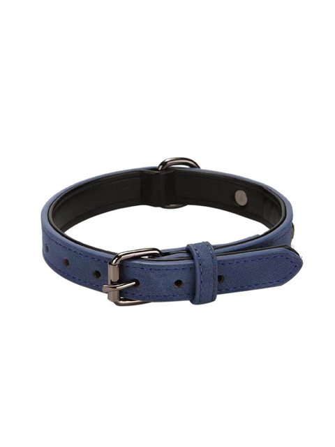 

PETS EMPIRE Blue Solid Padded Dog Collar