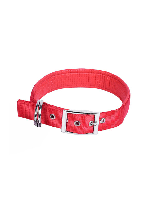 

PETS EMPIRE Red Solid Padded Dog Collar