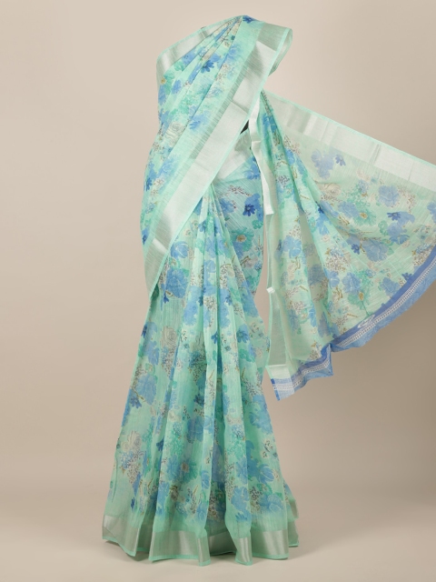 

Pothys Green Woven Design Jute Silk Saree