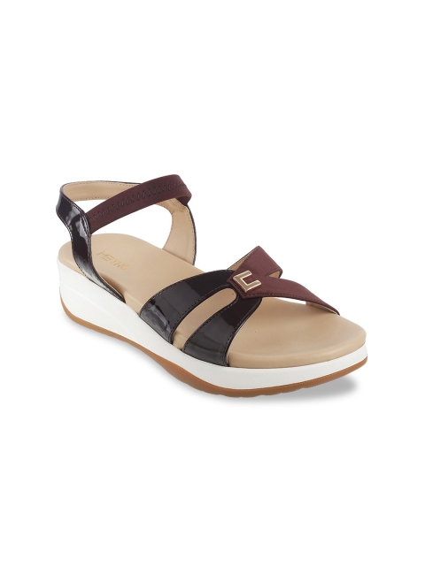 

Metro Women Brown Colourblocked Sandals