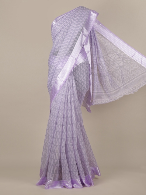 

Pothys Lavender Woven Design Jute Silk Saree