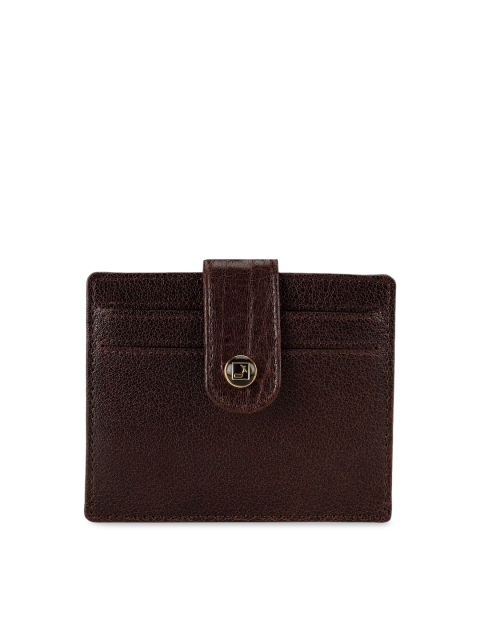 

Da Milano Women Maroon Textured Two Fold Leather Wallet