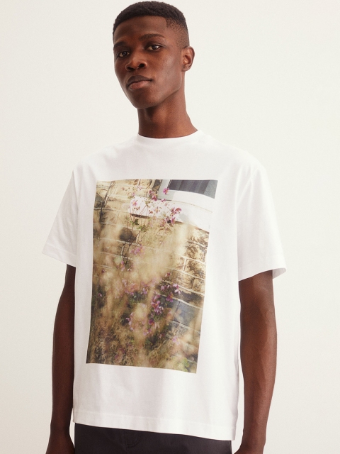 

H&M Men White Photo-print T-shirt