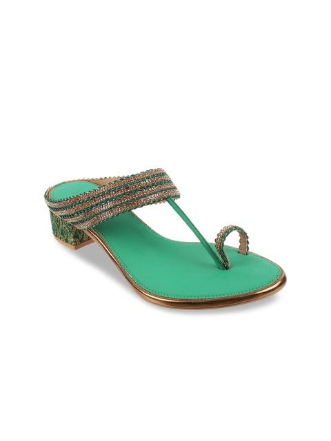 

Metro Women Green Embellished Block Heels