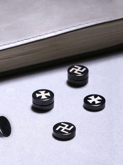 

Yellow Chimes Set Of 2 Black Non-Piercing Magnetic Studs