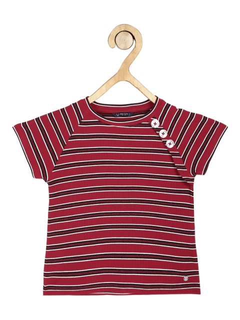 

Allen Solly Junior Girls Maroon Striped Top