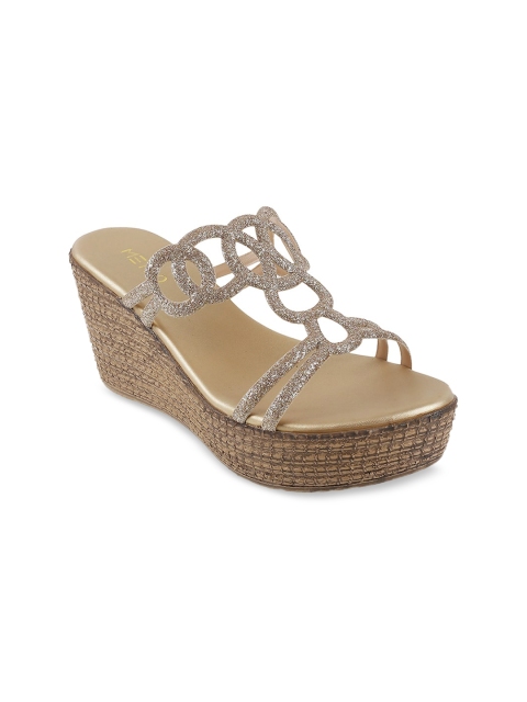 

Metro Women Gold-Toned Textured Wedges