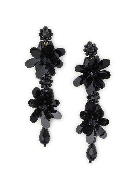 

H&M Black Floral Drop Earrings