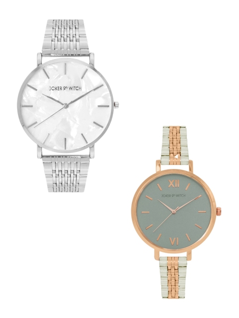 

JOKER & WITCH Unisex Jay & Daisy Couple Watch Gift Set JWCW166, Grey