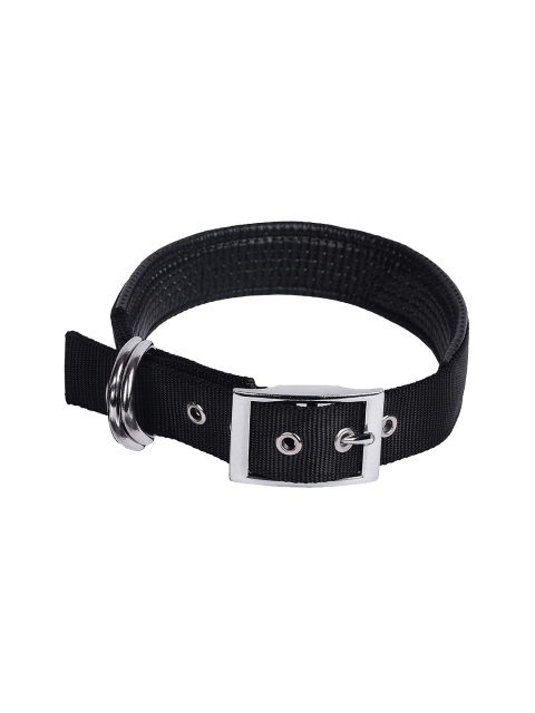 

PETS EMPIRE Black Solid Padded Dog Collar