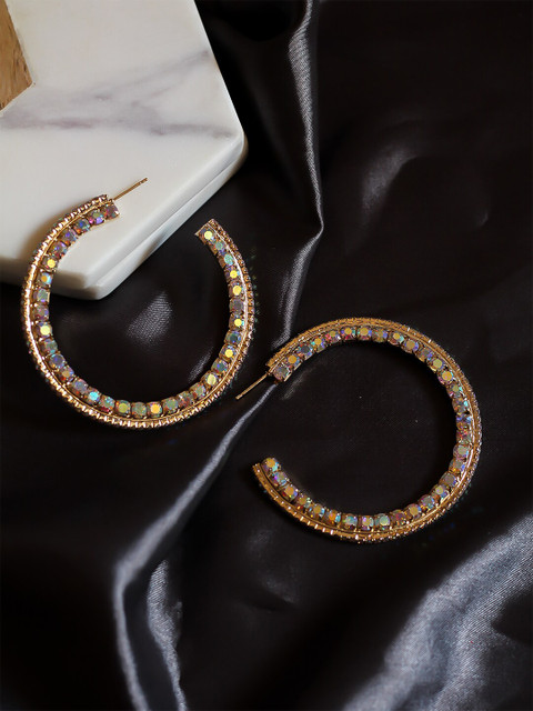 

Bellofox Gold-Toned Contemporary Hoop Earrings