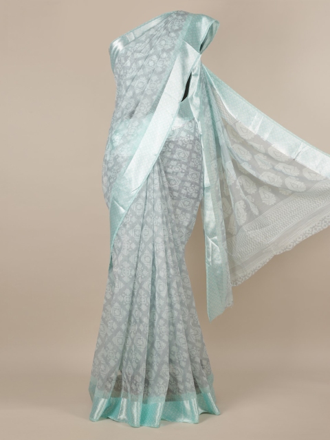 

Pothys Green Woven Design Jute Silk Saree