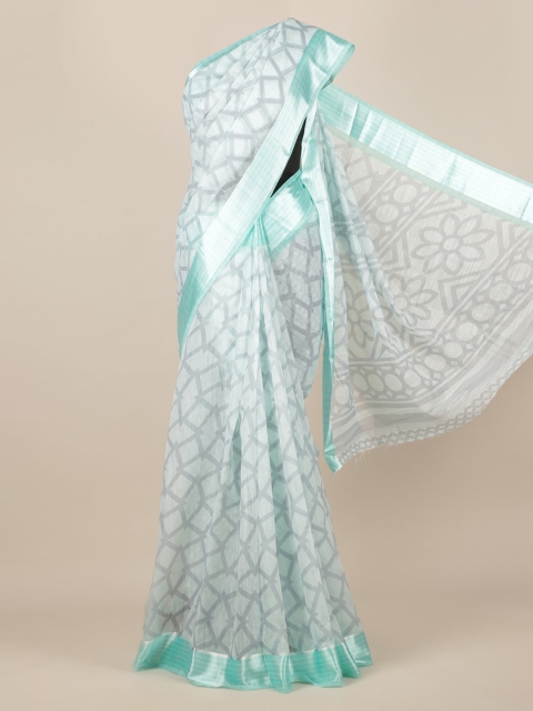 

Pothys Green Woven Design Jute Silk Saree