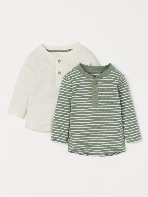 

H&M Boys 2-Pack Jersey Tops, White