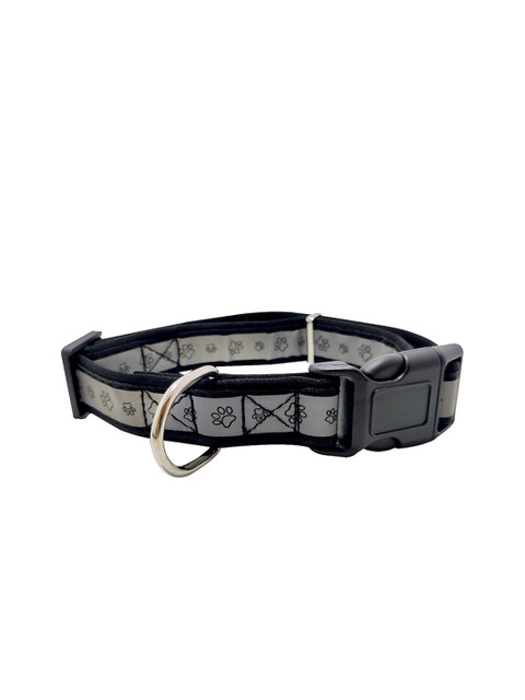 

PETS EMPIRE Black & Grey Reflective Printed Dog Collar