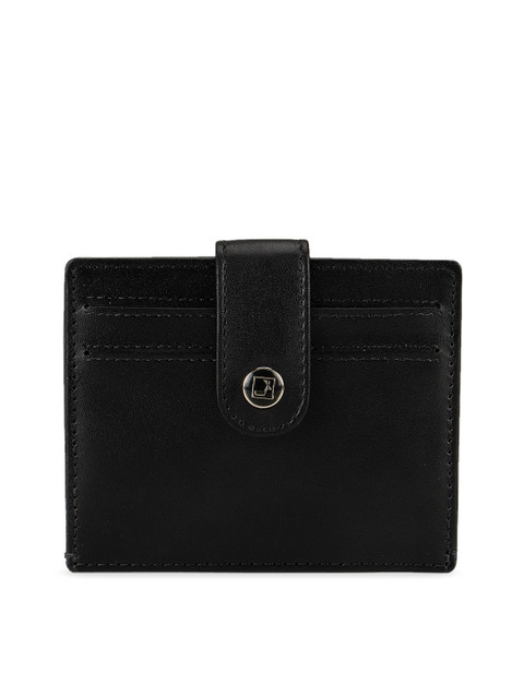 

Da Milano Women Black Textured Leather Money Clip