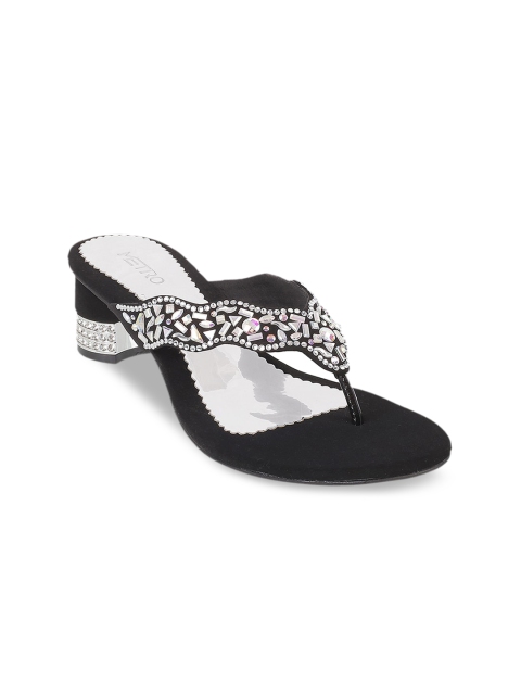 

Metro Women Black Embellished Heels