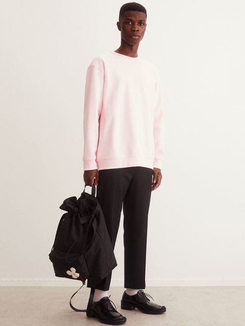 

H&M Men Pink Oversized Printed Top