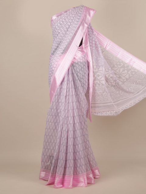 

Pothys Pink Woven Design Jute Silk Saree