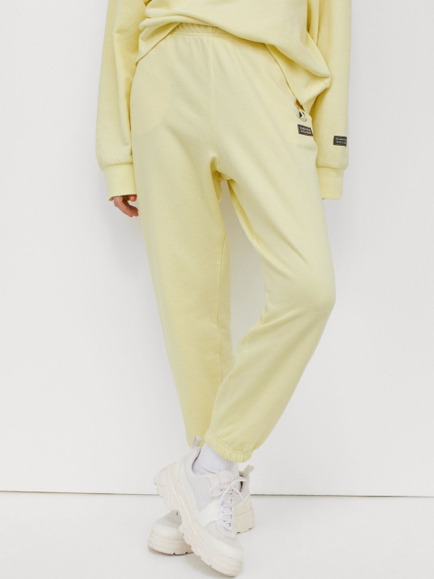 

H&M Women Yellow Solid Joggers