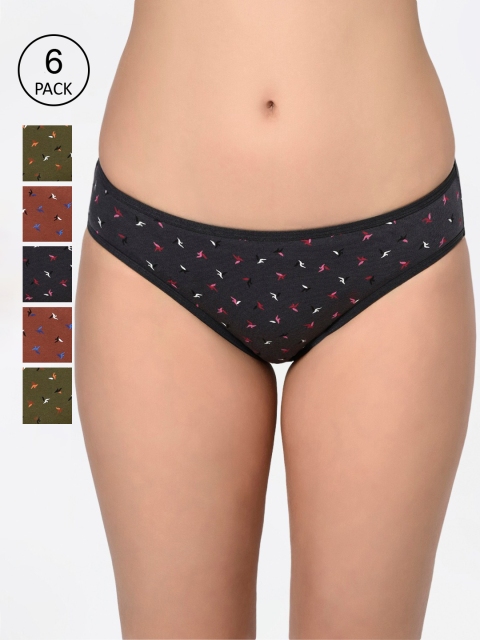 

Bodycare Women Pack Of 6 Assorted Hipster Briefs 8579B, Na