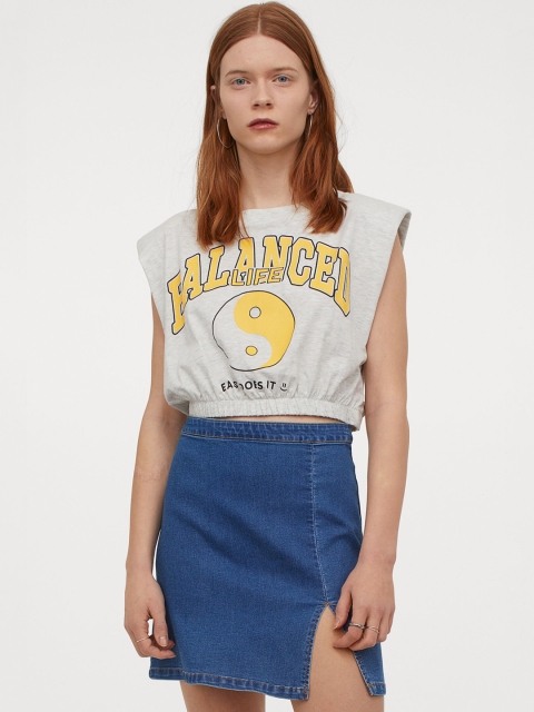 

H&M Women Blue Denim Skirt