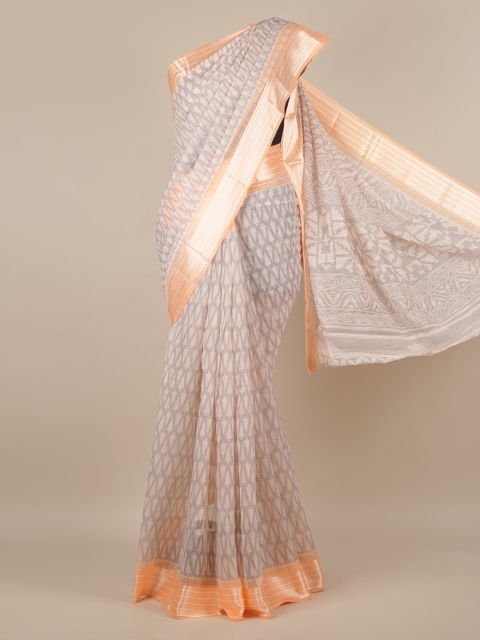 

Pothys Grey Woven Design Jute Silk Saree