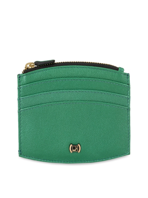 

Da Milano Women Lime Green Textured Leather Card Holder