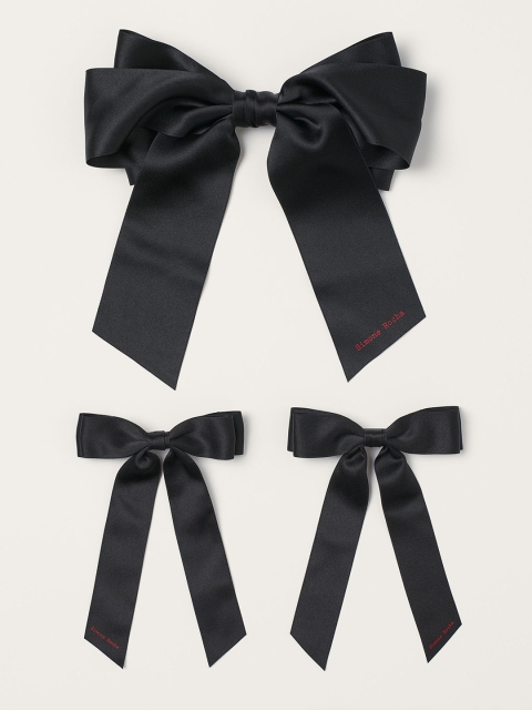 

H&M Black Pack of 3 Bow Hair Sliders