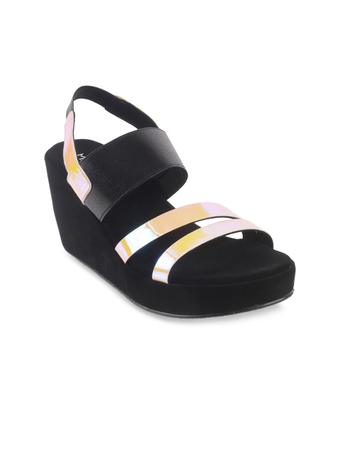 

Metro Women Orange & Black Colourblocked Sandals