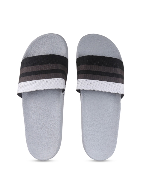 

Pampy Angel Women Grey & Brown Striped Sliders
