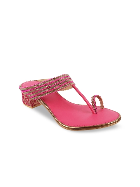 

Metro Women Pink Embellished Block Heels
