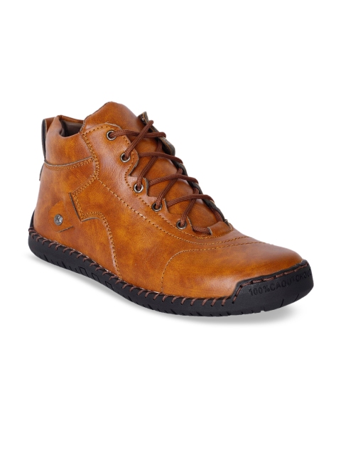 

AVAENS Men Brown Flat Boots