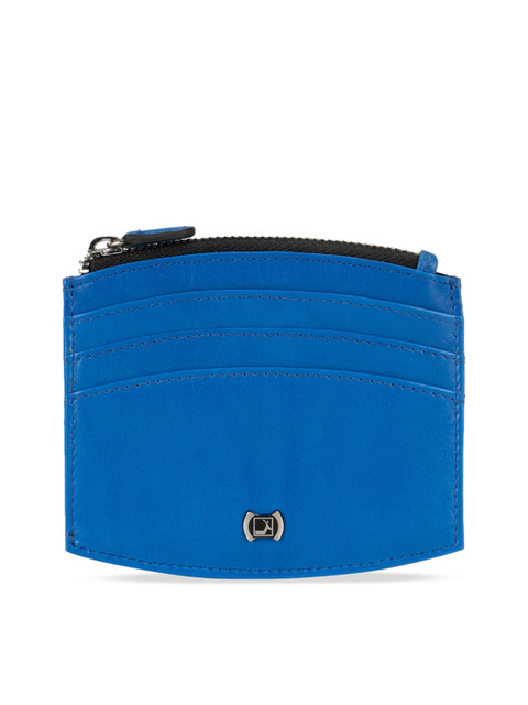 

Da Milano Women Blue Solid Leather Card Holder
